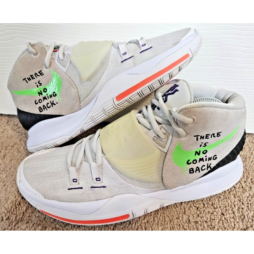 Nike Kyrie 6 There Is No Coming‎ Back Mens Size 8 Basketball Shoe White Sneaker